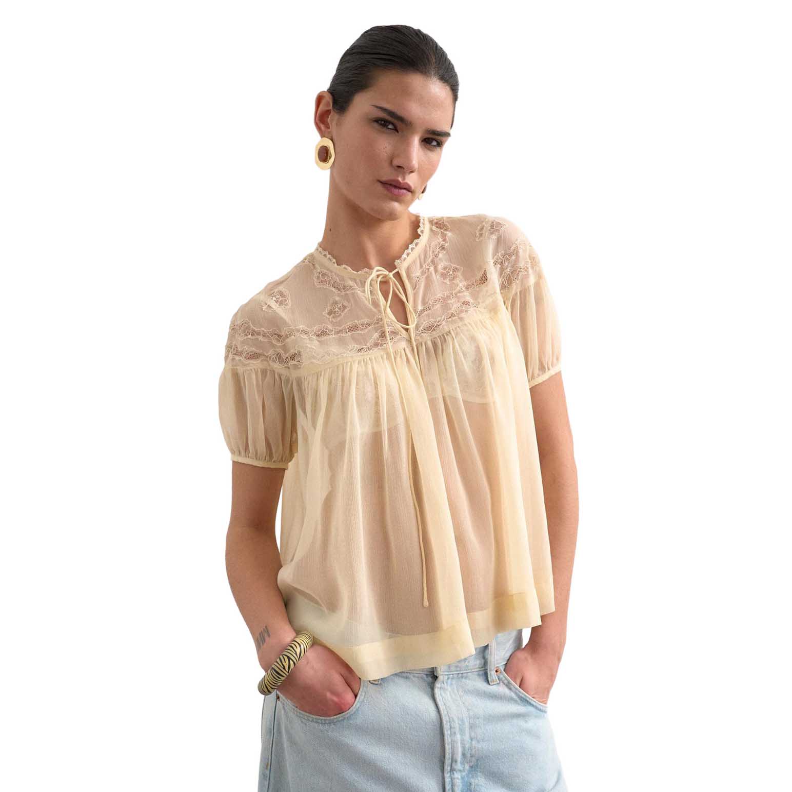 TOPSHOP Layla SS Lace Top